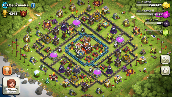 Interface de clash of clans